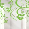 Lime Green Hanging Swirls Decoration - 55Cm (12Pk)<Party Delights Hot