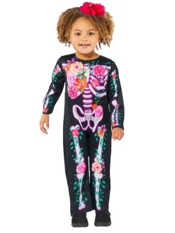 Kids' Party Delights Kids'<Little Floral Skeleton - Baby And Toddler Costume