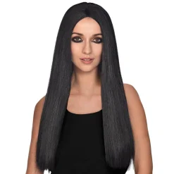 Long Black Gothic Wig<Party Delights Online