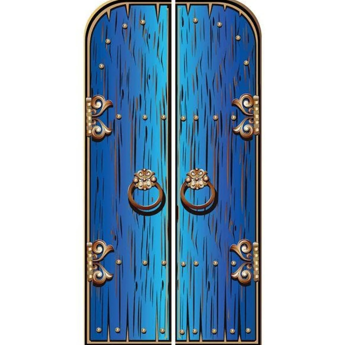 Magical Double Doors Blue Cardboard Cutout - 191Cm X 94Cm<Party Delights Outlet