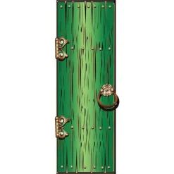 Magical Single Door Green Cardboard Cutout - 195Cm X 68Cm<Party Delights New