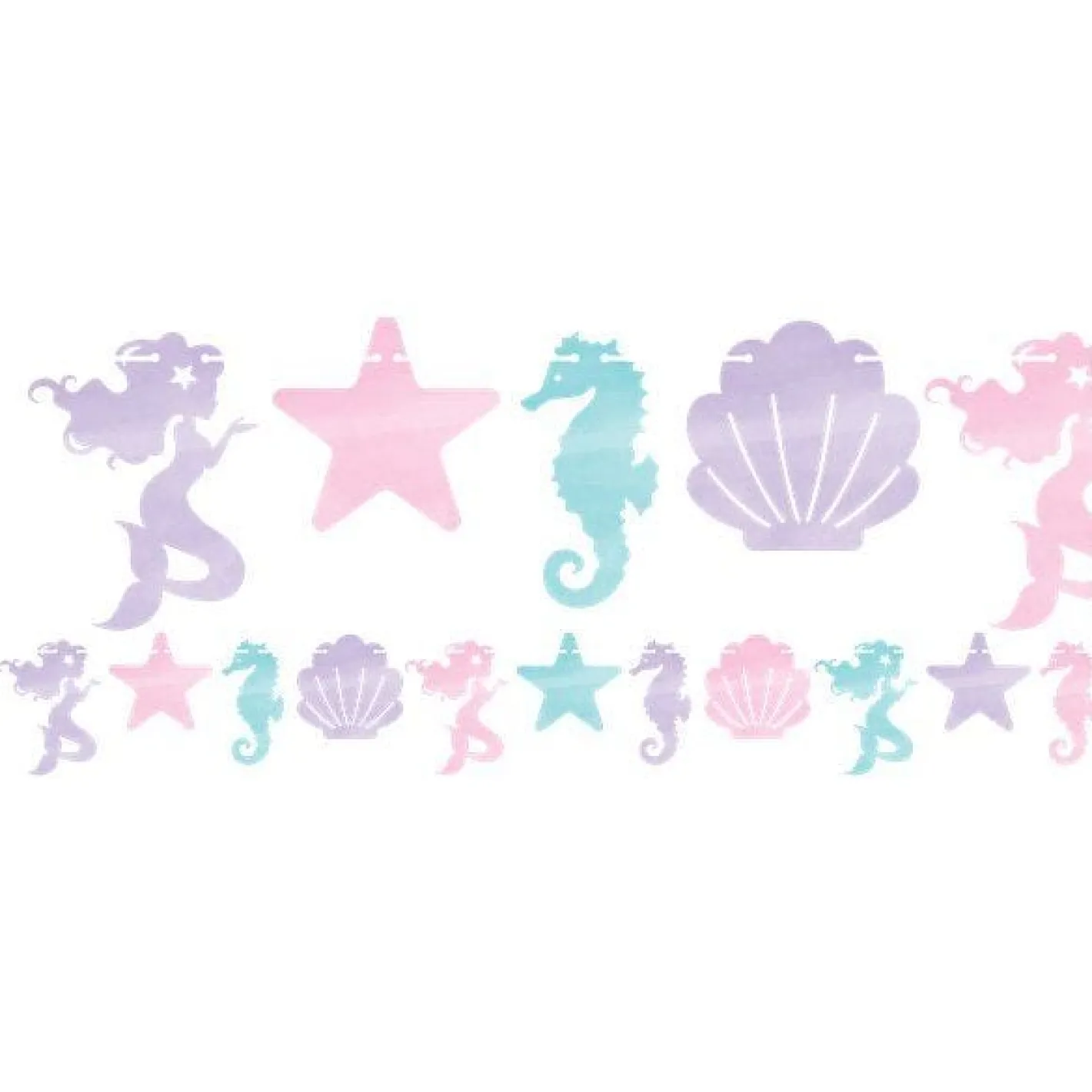 Mermaid Shine Shaped Garland - 1.8M<Party Delights Outlet
