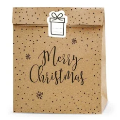 Party Delights Gift Wrapping<Merry Christmas Kraft Gift Bags - 27Cm (3Pk)