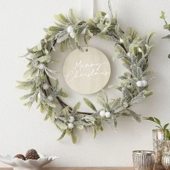 Party Delights Wreaths & Garlands<Merry Christmas Mistletoe Wreath Hanging Decoration - 30Cm