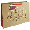 Party Delights Gift Wrapping<Merry Christmas Tartan Kraft Gift Bag - 44.5Cm X 32.5Cm