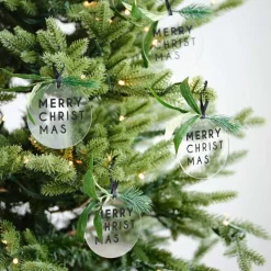 Party Delights Hanging Decorations<Merry Christmas With Foliage Tree Decorations (4Pk)