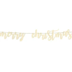 Party Delights Hanging Decorations<Merry Christmas Wooden Banner - 2M