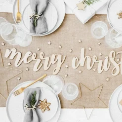 Party Delights Hanging Decorations<Merry Christmas Wooden Banner - 2M