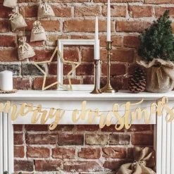 Party Delights Hanging Decorations<Merry Christmas Wooden Banner - 2M
