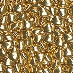 Metallic Gold Chocolate Hearts - 1Kg<Party Delights