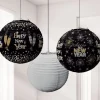 Metallic New Year's Eve Lantern Decorations - 24Cm (3Pk)<Party Delights Online