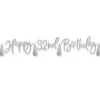 Metallic Silver Add-An-Age Happy Birthday Letter Banner - 2.74M<Party Delights Clearance