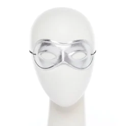 Metallic Silver Domino Masquerade Mask<Party Delights New