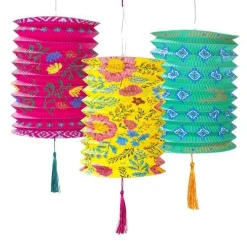 Mexican Boho Paper Lanterns (3Pk)<Party Delights Online