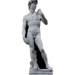 Michelangelo's David Statue Cardboard Cutout - 186Cm X 74Cm<Party Delights Sale