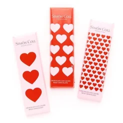 Milk Chocolate Heart 3 Mini Bars Strip - 54G (3Pk)<Party Delights Hot