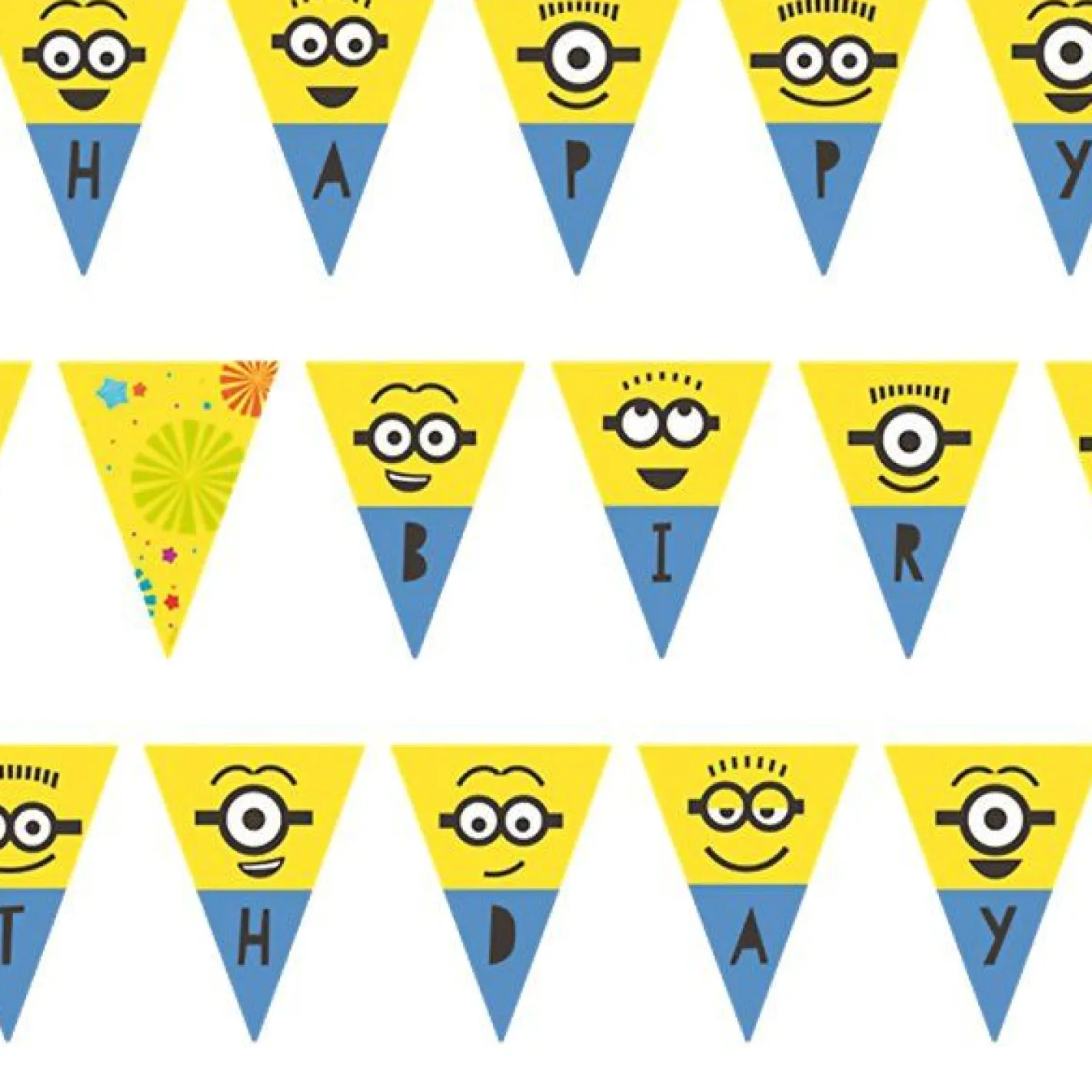 Minions 'Happy Birthday' Paper Bunting - 3.3M<Party Delights Outlet