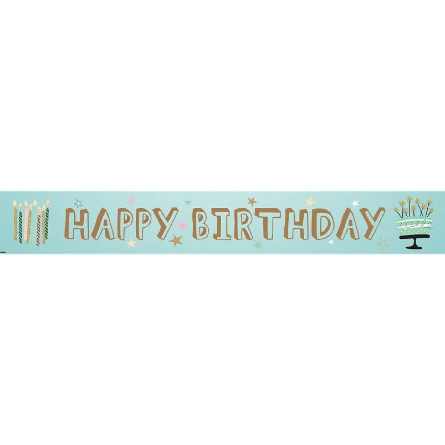 Mint Green Happy Birthday Paper Banners - 3Pk (3Pk)<Party Delights Hot