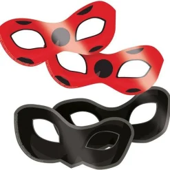 Miraculous Ladybug Card Masks (8Pk)<Party Delights