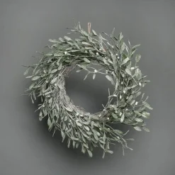 Party Delights Wreaths & Garlands<Mistletoe Frosted Wreath - 56Cm