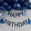 Mix It Up Blue Happy Birthday Tassel Bunting<Party Delights