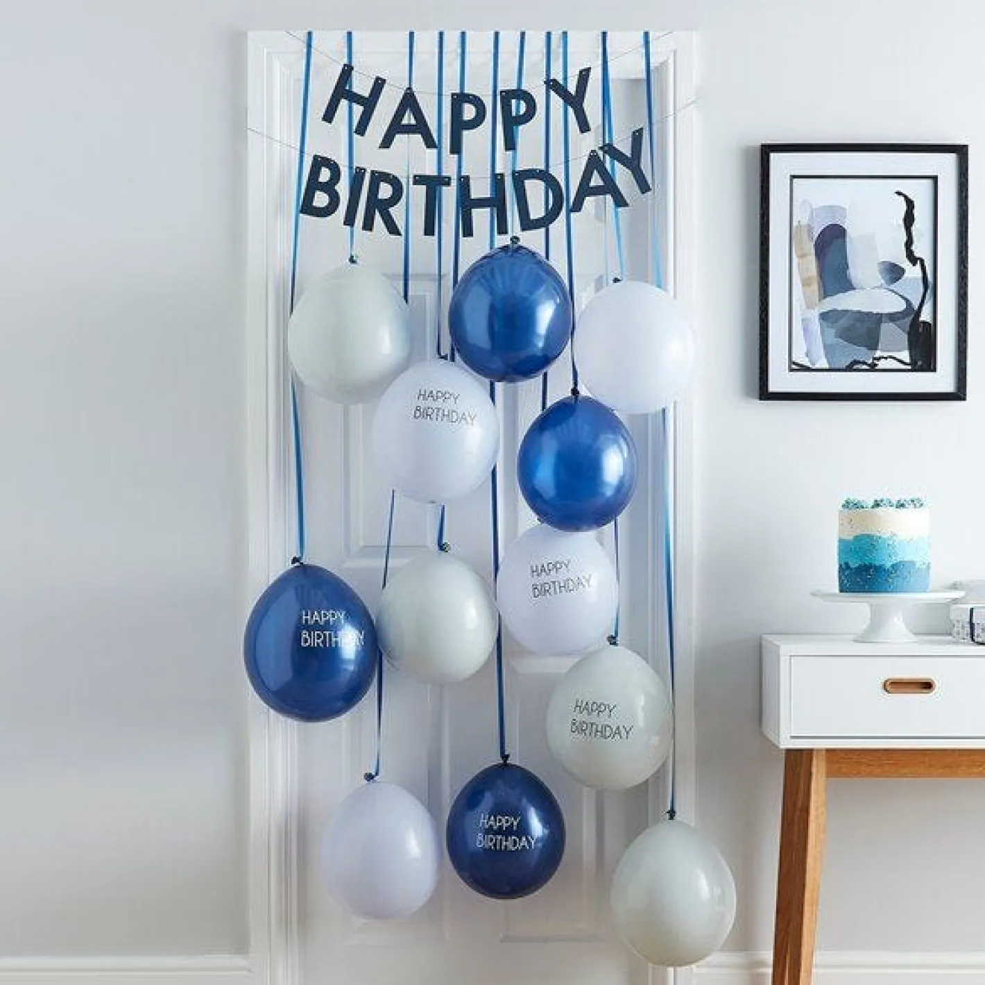 Mix It Up Blue Happy Birthday Balloon Door Kit<Party Delights Discount
