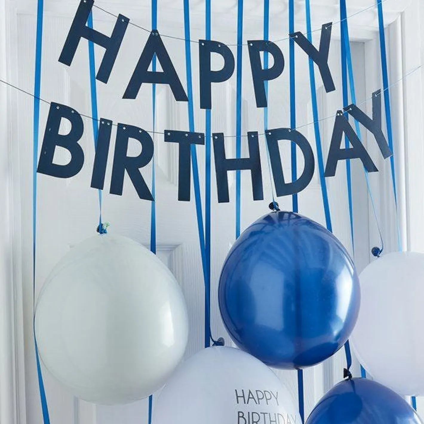 Mix It Up Blue Happy Birthday Balloon Door Kit<Party Delights Discount