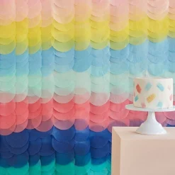 Mix It Up Brights Tissue Paper Disc Backdrop<Party Delights