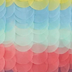 Mix It Up Brights Tissue Paper Disc Backdrop<Party Delights