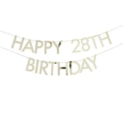 Mix It Up Gold Customisable Age Birthday Paper Banner - 1.5M<Party Delights Hot
