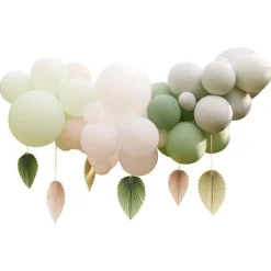 Mix It Up Mint Balloon Garland With Palm Spear Fans - 40 Balloons<Party Delights Sale