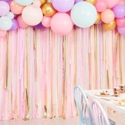 Mix It Up Pastel Streamer & Balloon Garland Backdrop Kit - 75 Balloons<Party Delights Sale