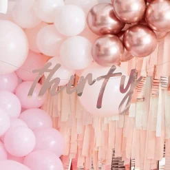Mix It Up Rose Gold 'Thirty' Paper Banner - 1.7M<Party Delights Hot