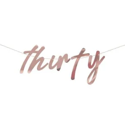 Mix It Up Rose Gold 'Thirty' Paper Banner - 1.7M<Party Delights Hot