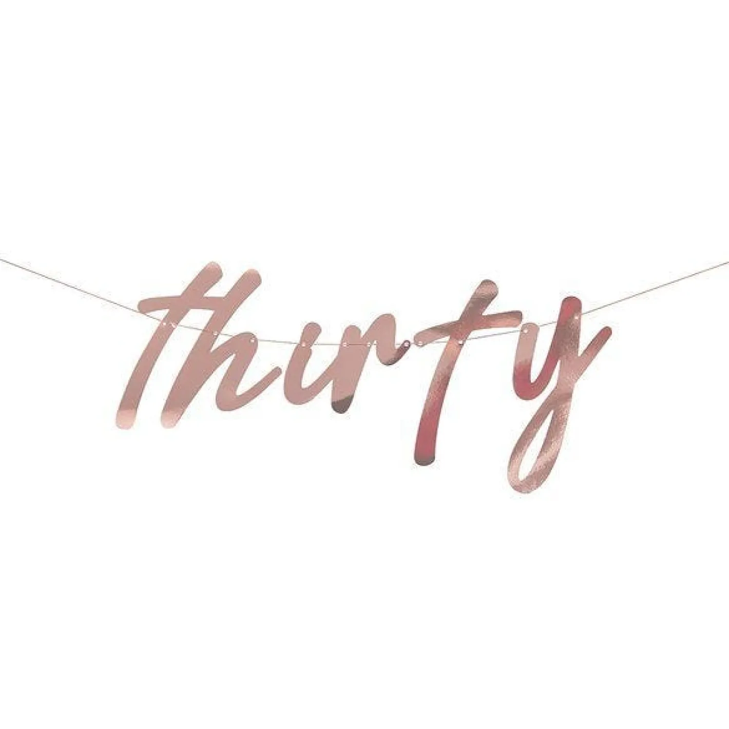 Mix It Up Rose Gold 'Thirty' Paper Banner - 1.7M<Party Delights Hot