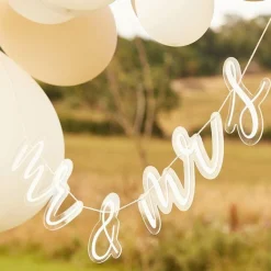 Mr & Mrs Acrylic Bunting<Party Delights Sale