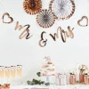 Mr & Mrs Rose Gold Banner - 2M<Party Delights Sale