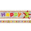 Multi Coloured 'Happy 3Rd Birthday' Holographic Foil Banner - 2.7M<Party Delights Sale