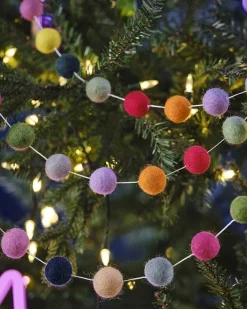 Party Delights Hanging Decorations<Multicoloured Felt Balls Garland