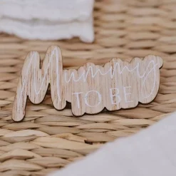 Mummy To Be Wooden Badge<Party Delights New