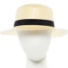 Natural Straw Boater Hat<Party Delights Clearance