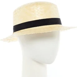 Natural Straw Boater Hat<Party Delights Clearance