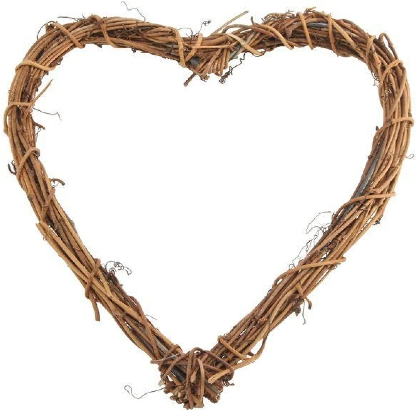 Natural Vine Heart Wreath - 23Cm<Party Delights Outlet