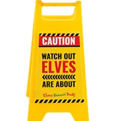 Party Delights Naughty Elf Accessories<Naughty Elf Mini Warning Sign