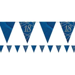 Navy & Gold Geode 18Th Birthday Paper Bunting - 3.7M<Party Delights Online