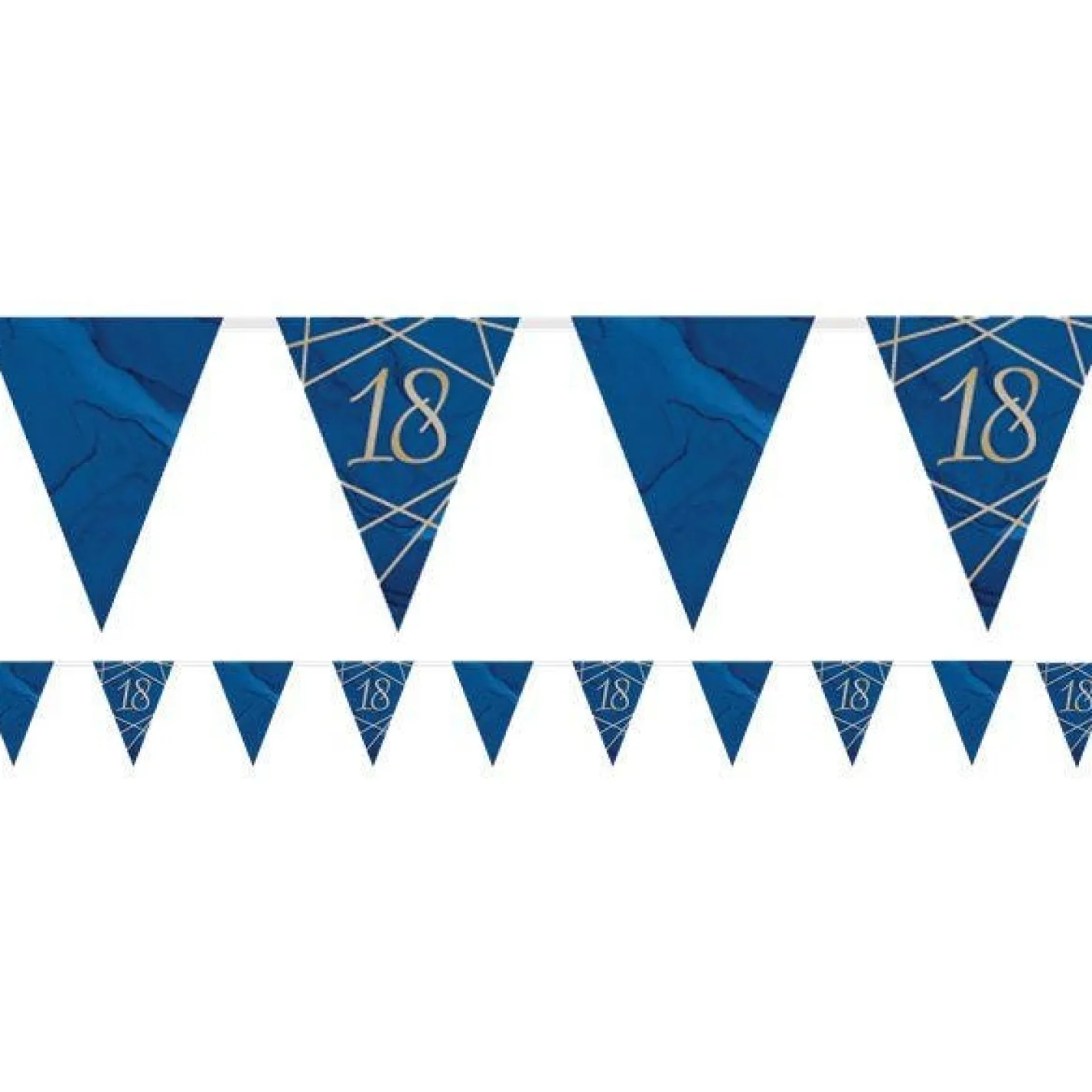 Navy & Gold Geode 18Th Birthday Paper Bunting - 3.7M<Party Delights Online