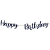 Navy Happy Birthday Paper Bunting - 1.8M<Party Delights Clearance