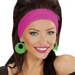 Neon Green 80's Earrings<Party Delights Hot