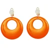 Neon Orange 80's Earrings<Party Delights Clearance