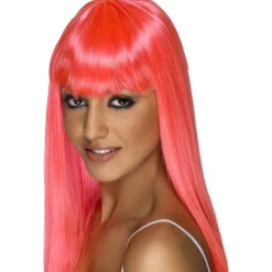 Neon Pink Glamourama Wig<Party Delights Sale